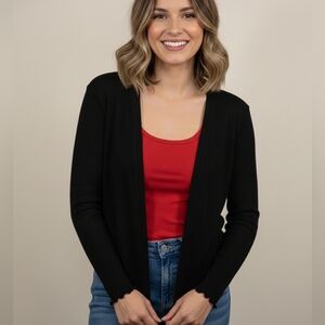 NWT Maurices Semi-Sheer White Cropped Cardigan Sweater